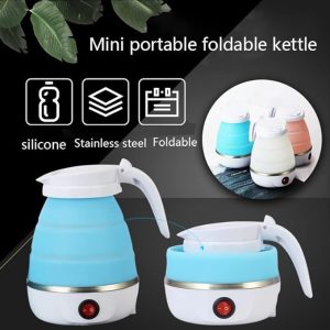 600ml foldable electric travel kettle portable water boiler for home hotel camping use fast heating mini tea maker pot