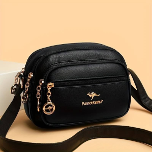 multi layer zipper shoulder bag – fashionable crossbody bag for women