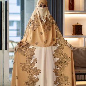 Daily Wear Printed Khimar Borka 03 - Soft Cerry Regular